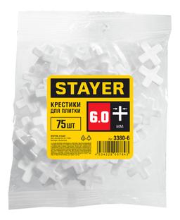 STAYER 6 мм, 75 шт, крестики для плитки (3380-6) - 2