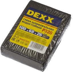 DEXX  Р320, 100 х 68 х 26 мм, водостойкая, четырехсторонняя шлифовальная губка (35637-320) - 2