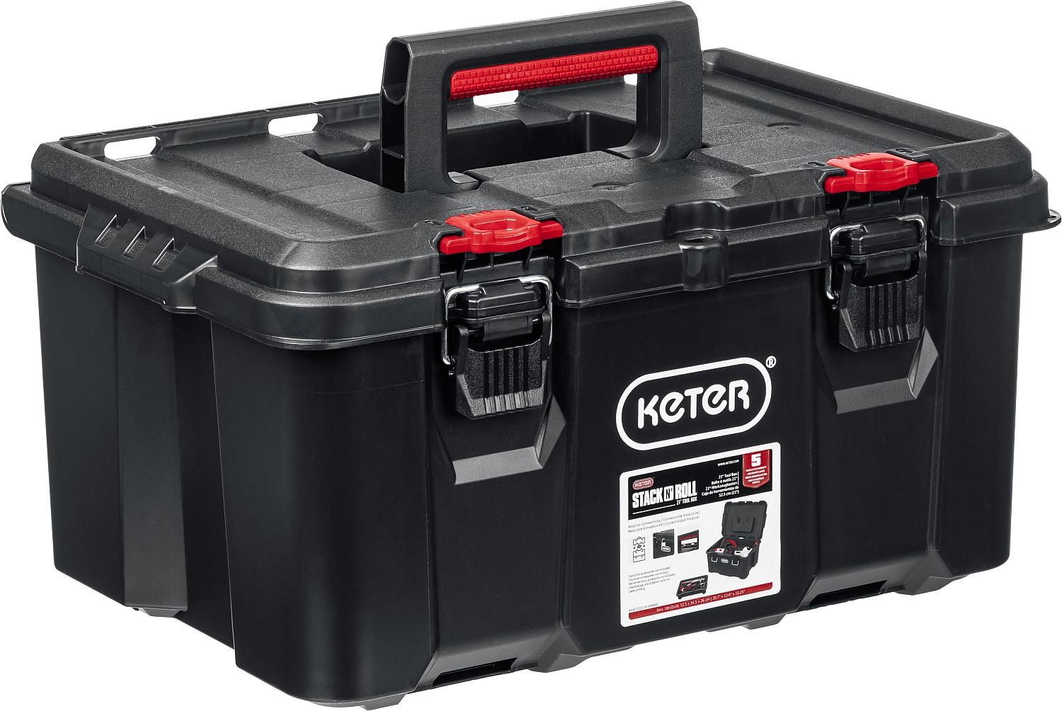 KETER  STACKNROLL, 525 х 345 х 260 мм, (21"), пластиковый ящик с крышкой (38398)