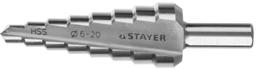 STAYER 6-20 мм, 8 ступеней, сталь HSS, ступенчатое сверло (29660-6-20-8) - 1