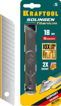 KRAFTOOL  18 мм, 5 шт, сегментированные лезвия (09606-TIN-18-S5) - 1