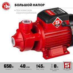 ЗУБР  650 Вт , поверхностный вихревой насос, корпус из чугуна (НС-М1-650-Ч) - 4