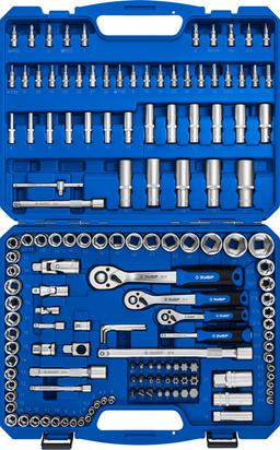 ЗУБР А-150, 150 предм., (1/2"+ 3/8"+ 1/4"), универсальный набор инструмента, Профессионал (27637-H150) - 1