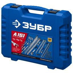 ЗУБР А-150, 150 предм., (1/2"+ 3/8"+ 1/4"), универсальный набор инструмента, Профессионал (27637-H150) - 9