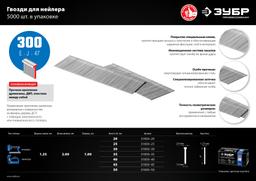 ЗУБР тип 18GA (47/300/F) 45 мм, 5000 шт, гвозди для нейлера, Профессионал (31830-45) - 6