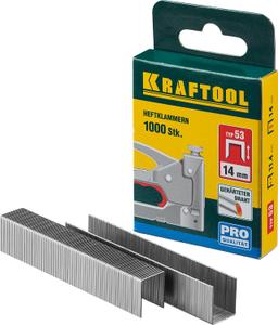 KRAFTOOL  тип 53 (A/10/JT21) 14 мм, 1000 шт, калибр 23GA, скобы для степлера (31670-14) - 1