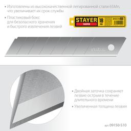 STAYER 18 мм, 10 шт, сегментированные лезвия (09150-S10 ) - 3