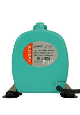 WP97120FC Насос фонтанный Sturm! 120Вт, 50л/м, напор 3м, глуб погруж 3м,10м. каб.,3 насадки - 5