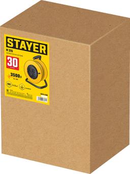 STAYER  M-315, ПВС, 3 x 1.5 мм2, 30 м, 3500 Вт, силовой удлинитель на катушке (55078-30) - 2