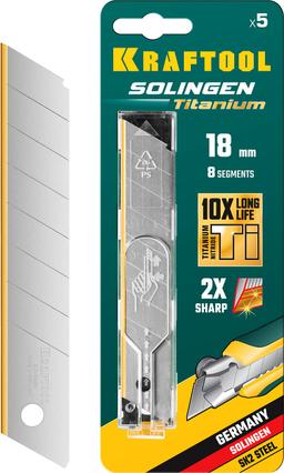 KRAFTOOL  18 мм, 5 шт, сегментированные лезвия (09605-TIN-18-S5) - 1