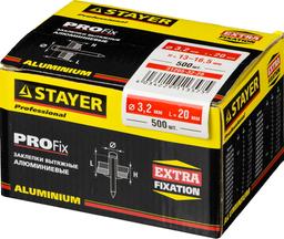 STAYER Pro-FIX, 3.2 х 20 мм, 500 шт, алюминиевые заклепки, Professional (31205-32-20) - 2