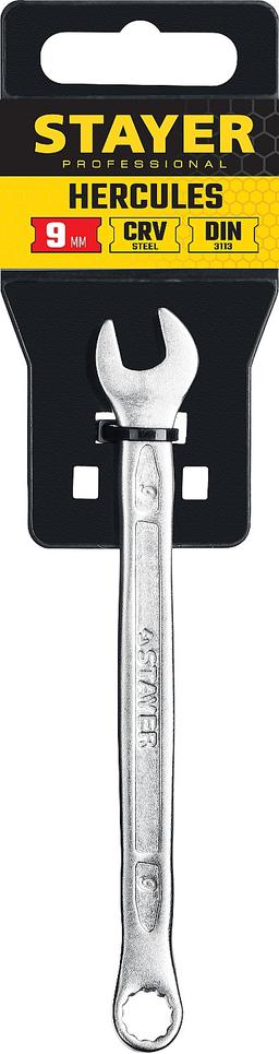 STAYER HERCULES, 9 мм, комбинированный гаечный ключ, Professional (27081-09) - 2