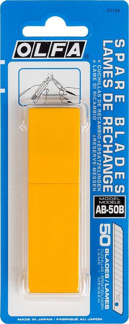 OLFA 9 х 80 х 0.38 мм, 50 шт, сегментированные лезвия (OL-AB-50B) - 5