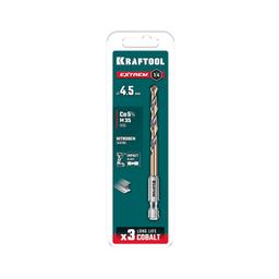 KRAFTOOL НЕХ-1/4″, d 4.5 х 87 мм, сверло по металлу для винтовёртов и шуруповертов IMPACT READY (29652-4.5) - 3