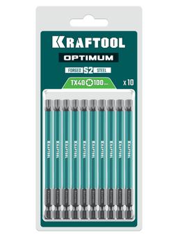 KRAFTOOL OPTIMUM TX 40, 100 мм, 10 шт, биты (26126-40-100-S10) - 2