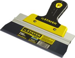 STAYER PROFlat, 200 мм, усиленная алюминиевая направляющая, двухкомпонентная ручка, анодированный, фасадный шпатель, Professional (10045-20) - 2