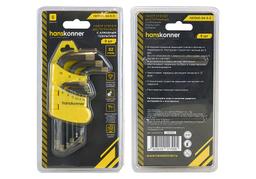 HK1045-04-9-S Набор шестигранных ключей коротк S2 ШАР наконеч, АЛМАЗ 9 шт (1.5-10мм) Hanskonner - 5