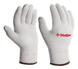 ЗУБР ОПТИМА, L-XL, х/б перчатки без покрытия, 10 класс (11445-XL) - 1
