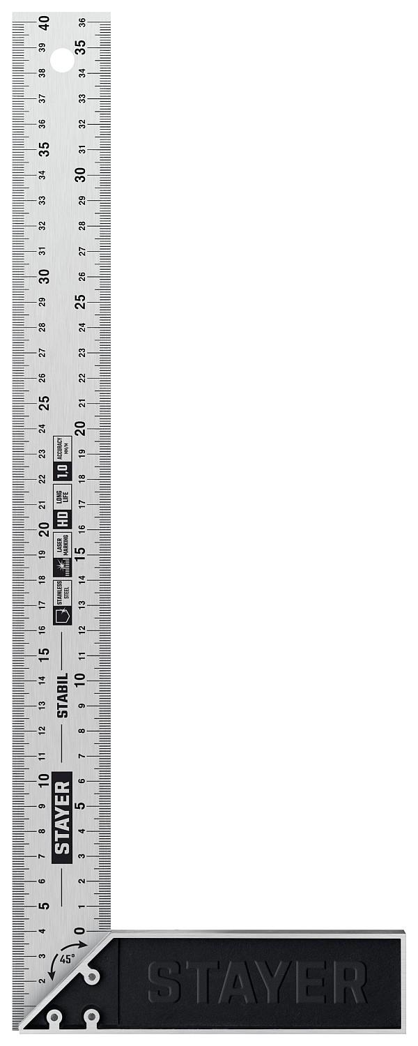 STAYER  400 мм, столярный угольник, Professional (3431-40)