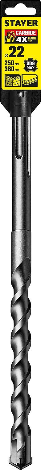 STAYER Hercules-4Х, 22 x 250/360 мм, SDS-max бур, Professional (29370-250-22) - 2