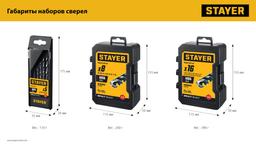 STAYER НЕХ-1/4″, 8 шт, набор сверл по металлу для винтовёртов и шуруповертов IMPACT READY (29603-H8) - 8
