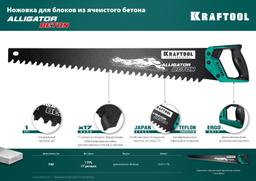 KRAFTOOL Alligator Beton, 700 мм, ножовка по бетону (15211-70) - 6