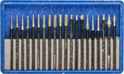 ЗУБР 20 шт, хвостовик d 3 мм, Р 150 - 180, набор алмазных мини-насадок для гравера, Профессионал (33383-H20) - 1