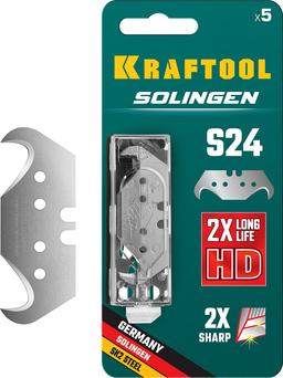 KRAFTOOL Solingen-S24, 5 шт, крюковидные лезвия (09643-S5) - 1