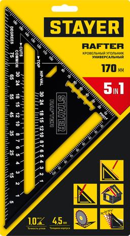 STAYER 170 мм, 5-в-1, универсальный кровельный угольник, Professional (34306-17) - 3