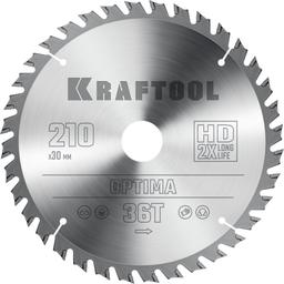 KRAFTOOL Optima, 210 х 30 мм, 36Т, пильный диск по дереву (36951-210-30) - 1