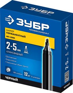 ЗУБР МП-300К чёрный, 2-5 мм, клиновидный перманентный маркер (06323-2) - 7