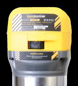 HRE1185 Фрезер Hanskonner, 850 Вт, 10000-30000 об., цанга 6,8 мм, сумка, 3 базы - 11