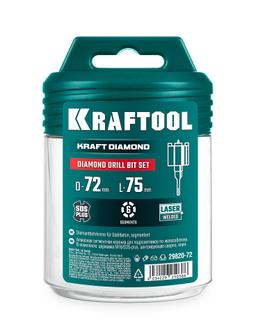 KRAFTOOL DIAMOND d 72 мм (М16, рабочая глубина 75 мм, лазерная сварка), Алмазная Коронка для подрозетников (29820-72) - 4