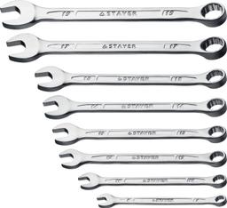 STAYER HERCULES, 8 шт, 8 - 19 мм, набор комбинированных гаечных ключей, Professional (27085-H8) - 1
