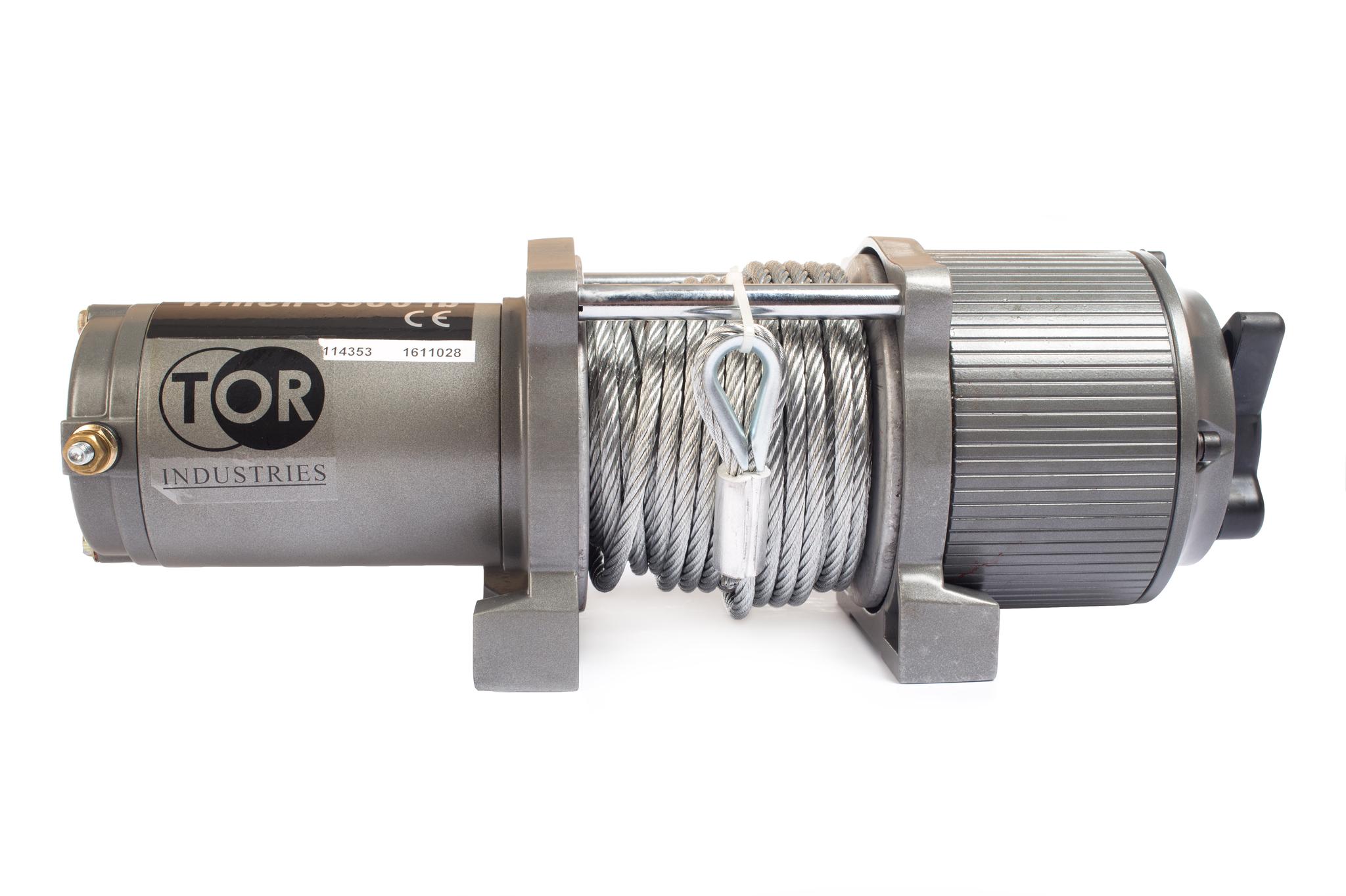 Лебедка (1588 кг/15 м) автомобильная TOR 12 V P3500-1D, 114353