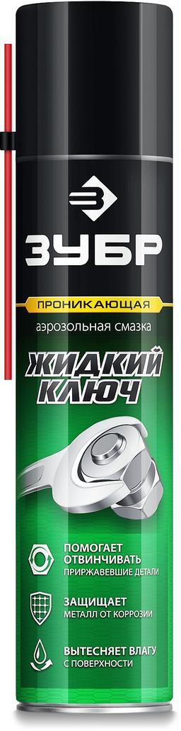 ЗУБР  Жидкий ключ 400 мл, Проникающая аэрозольная смазка, ПРОФЕССИОНАЛ (41446) - 1