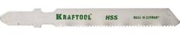 KRAFTOOL  T118A, EU-хвост., по металлу HSS, шаг 1.2 мм, 50 мм, 2 шт, полотна для лобзика (159551-1.2) - 1