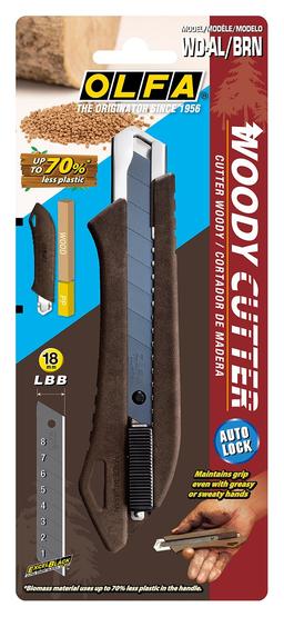 OLFA WOOD-PP Models 18 мм, с сегментированным лезвием, нож (OL-WD-AL) - 10
