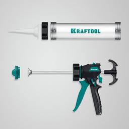 KRAFTOOL ULTRA 600 мл, прямой забор, регулировка силы давления, вариативная антикапельная система, закрытый пистолет для герметикаа (06677-60) - 14
