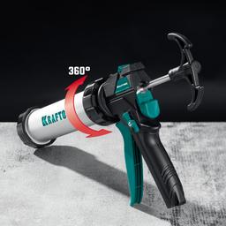 KRAFTOOL ULTRA 600 мл, прямой забор, регулировка силы давления, вариативная антикапельная система, закрытый пистолет для герметикаа (06677-60) - 16