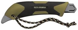 OLFA WORKS FK1 FIELD KNIFE универсальный нож со сменным серрейторным лезвием для сложных материалов (OW-FK1-OD) - 4