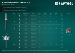 KRAFTOOL Alu (Al5052), 4.8 x 12 мм, 500 шт, алюминиевые заклепки (311701-48-12) - 6