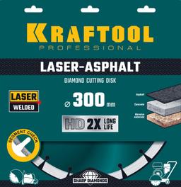KRAFTOOL Laser-Asphalt, 300 мм, (25.4/20 мм, 10 х 3.2 мм), сегментный алмазный диск (36687-300) - 2