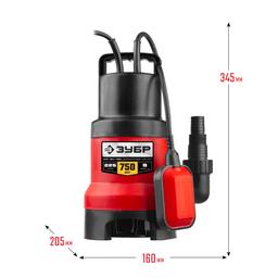 ЗУБР  750 Вт, дренажный насос для грязной воды (НПГ-М1-750) - 4
