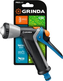 GRINDA  BM-R, плавная регулировка, курок сзади, металлический с TPR, поливочный пистолет, PROLine (8-427311) - 2