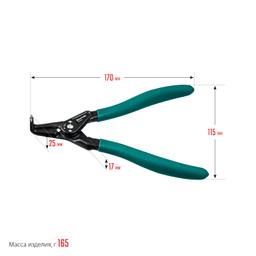 KRAFTOOL  180 мм, изогнутые губки, внешний, съемник стопорных колец (22812-4) - 9
