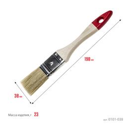STAYER UNIVERSAL, 38 мм, 1.5″, светлая натуральная щетина, деревянная ручка, все виды ЛКМ, плоская кисть (0101-038) - 2