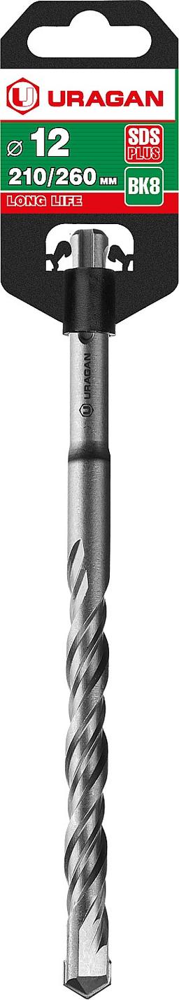 URAGAN 12 х 260 мм, SDS-plus бур (29311-260-12) - 2