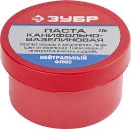 ЗУБР Паяльная паста, 20 г, канифольно-вазелиновая, флюс (55475-020) - 1