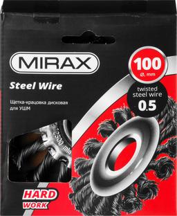 MIRAX 100 мм, жгутированная стальная проволока 0.5 мм, щетка дисковая для УШМ (35140-100) - 2